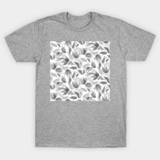 Light Gray Watercolor Petals T-Shirt